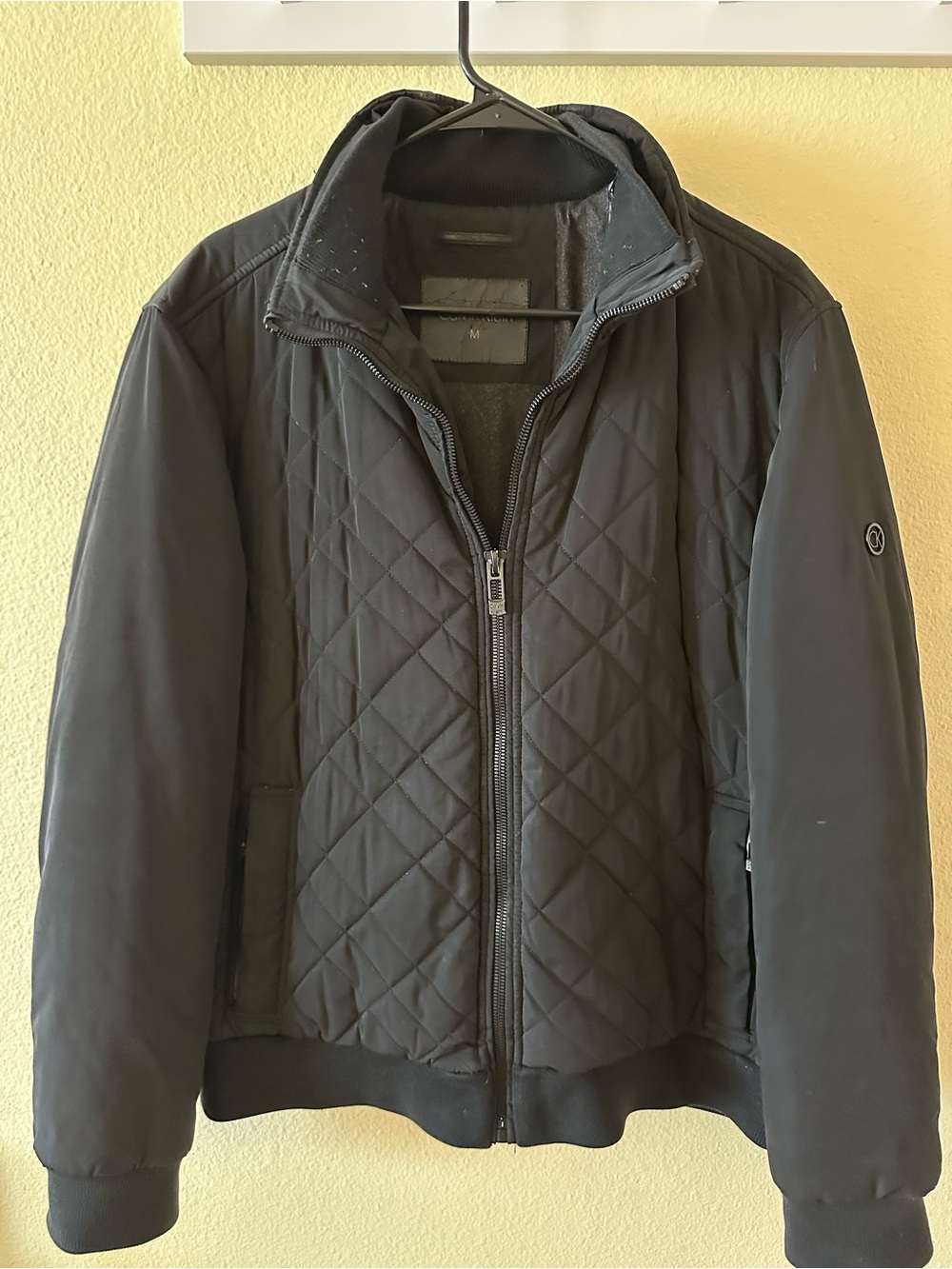 Calvin Klein Black Quilted Bomber Jacket